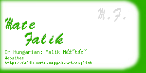 mate falik business card